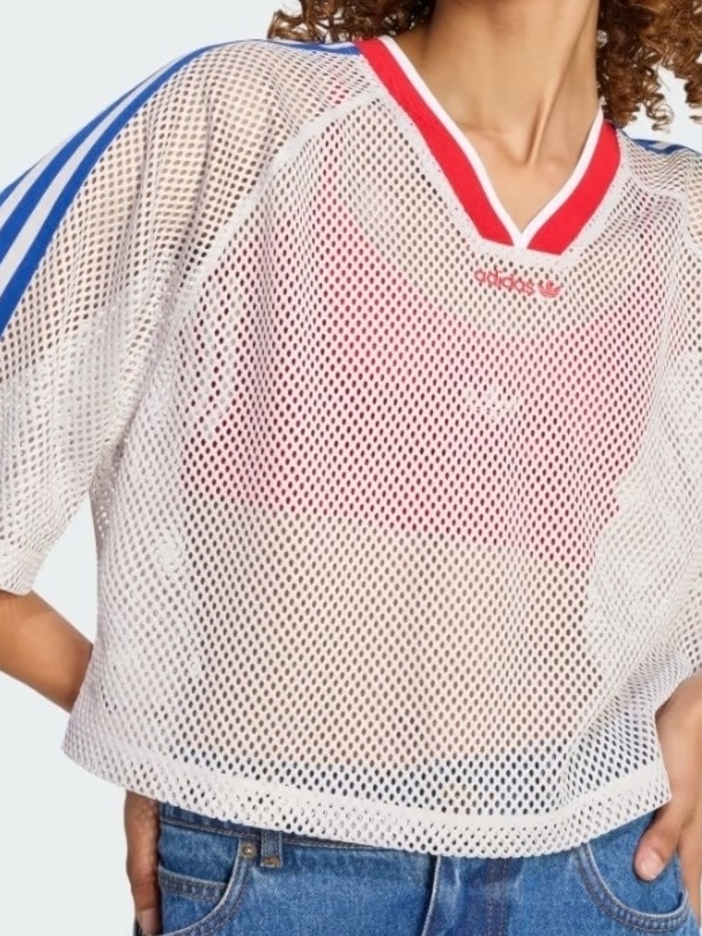 adidas Originals Mesh Shirt Short Women's Tee - Picture 4 of 7